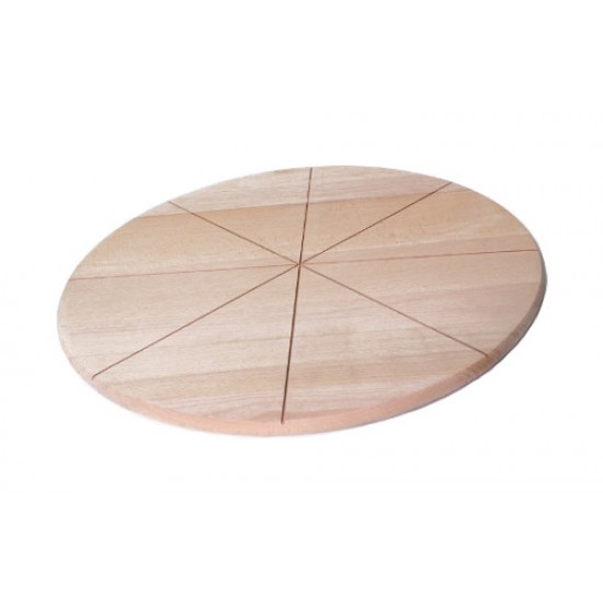 Подлога дрвена - шаблон за пицу 60цм / 8 поља