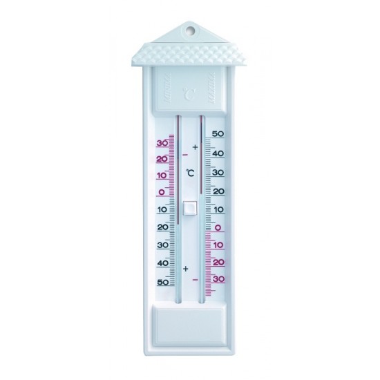 Термометар зидни алкохолни -38+50 °C МИН-МАКС бели